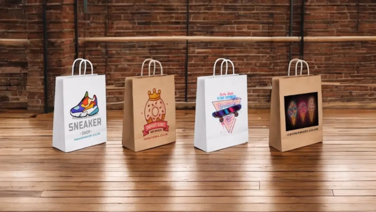 Full Colour Print Twisted Handle Paper Bags
