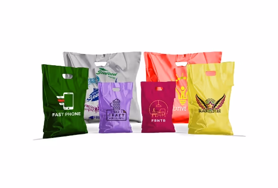 Punched Handle Plastic Biodegradable Express Bags